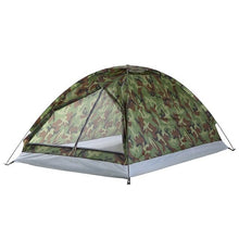 Load image into Gallery viewer, Outdoor 2 Persons Camping Tent 200 * 130 * 110cm PU1000mm Polyester Single Layer Tent Portable Camouflage Hiking Outdoor Tent