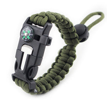 Load image into Gallery viewer, GYMTOP 4 in 1 Tactical Survival Gear Starter Whistle Compass Scraper Knife Wilderness Survival Tool For Camping Fishing no Flint