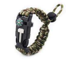 Load image into Gallery viewer, GYMTOP 4 in 1 Tactical Survival Gear Starter Whistle Compass Scraper Knife Wilderness Survival Tool For Camping Fishing no Flint