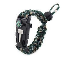 Load image into Gallery viewer, GYMTOP 4 in 1 Tactical Survival Gear Starter Whistle Compass Scraper Knife Wilderness Survival Tool For Camping Fishing no Flint