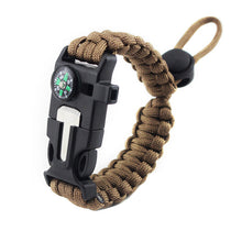 Load image into Gallery viewer, GYMTOP 4 in 1 Tactical Survival Gear Starter Whistle Compass Scraper Knife Wilderness Survival Tool For Camping Fishing no Flint