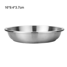 Load image into Gallery viewer, 304 Stainless Steel Tableware Dinner Plate Fruit Dessert Plate Food Container for Camping Dinners Plates