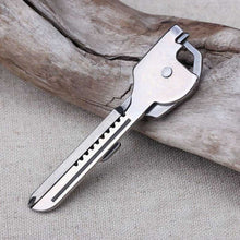Load image into Gallery viewer, 6 in1 Stainless Steel EDC Multi tool Keychain Utiliity Camping Swiss Pocket Survival Knife Utili-Key Multi Function Keys Knife