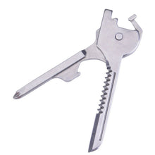 Load image into Gallery viewer, 6 in1 Stainless Steel EDC Multi tool Keychain Utiliity Camping Swiss Pocket Survival Knife Utili-Key Multi Function Keys Knife