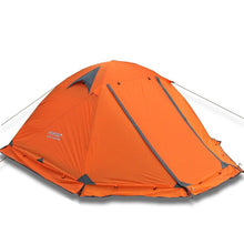 Load image into Gallery viewer, Winter tent with snow skirt!2-3persons aluminum pole double layer double door windproof big rain proof professional camping tent