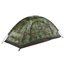 Load image into Gallery viewer, Outdoor 2 Persons Camping Tent 200 * 130 * 110cm PU1000mm Polyester Single Layer Tent Portable Camouflage Hiking Outdoor Tent