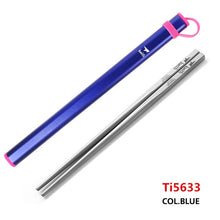 Load image into Gallery viewer, Keith Titanium Chopsticks Solid Square Chopsticks Food Sticks Outdoor Tableware Camping Picnic Travel Chinese Chopsticks Ti5633