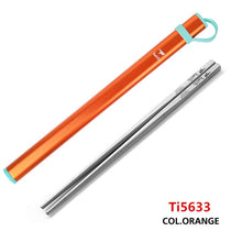 Load image into Gallery viewer, Keith Titanium Chopsticks Solid Square Chopsticks Food Sticks Outdoor Tableware Camping Picnic Travel Chinese Chopsticks Ti5633