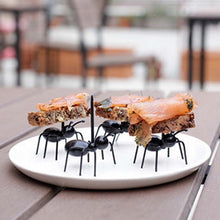 Load image into Gallery viewer, New Arrivals Portable 12pcs Food Party Gadgets Ant Shape Fruit Forks Sticks Outdoor Sports Picnic Camping Tableware Equipment